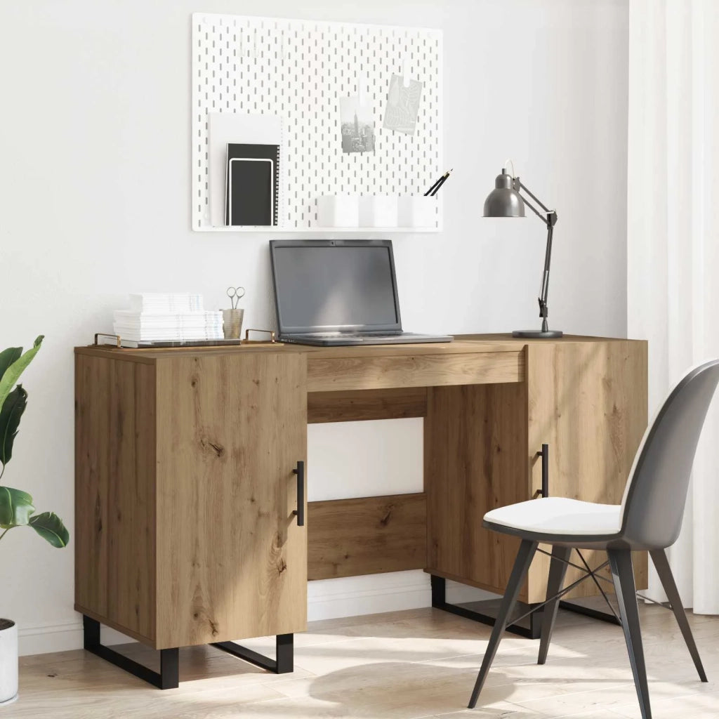 Scrivania rovere artigianale 140 x 50 x 75 cm Legno multistrato