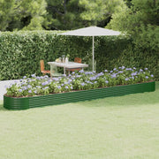 Vaso Giardino Acciaio Verniciato a Polvere 544x100x36 cm Verde cod mxl 67016