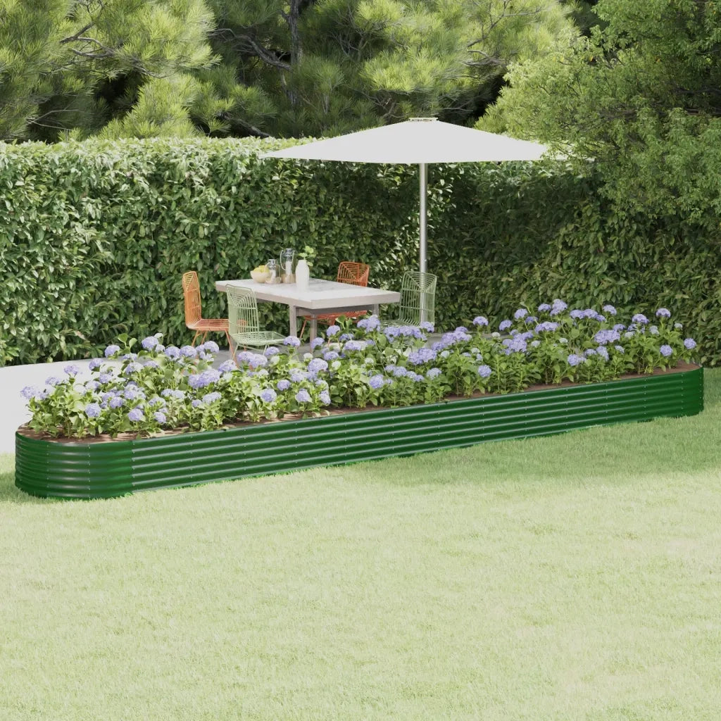 Vaso Giardino Acciaio Verniciato a Polvere 544x100x36 cm Verde cod mxl 67016