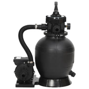 Filtro a Sabbia per Piscina con Valvola a 6 Vie Nero CFW9061977