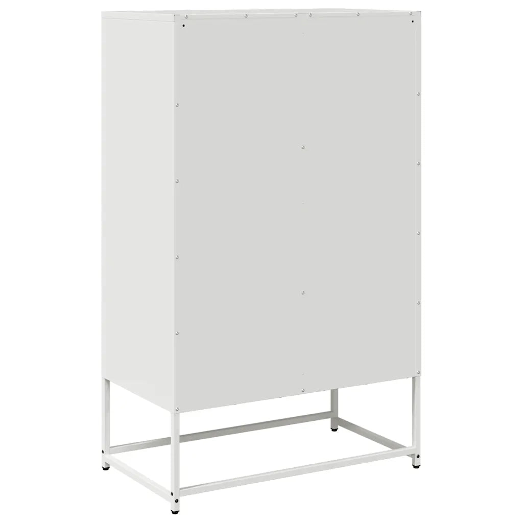 Credenza-Buffet-Armadio da cucina Bianca 68x39x111,5 cm Acciaio