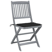 Sedie da Giardino Pieghevoli 6pz con Cuscini in Massello Acacia 3065441