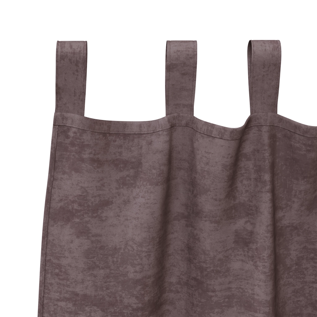 Tende in Velluto 2 pz con Occhielli Marrone 260x140 cm