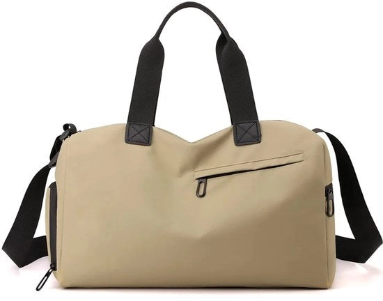 Borsa sportiva compatta - Borsa da viaggio 40x20x25 cm - Valigetta 40x25x20 cm - Sotto banco adatto per Ryanair - Borsa per weekend - Marrone