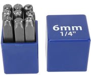 Set di stampi in acciaio inossidabile 9 pezzi - contenitore di archiviazione - stempelli digitali - per metallo legno pelle - set di stampi
