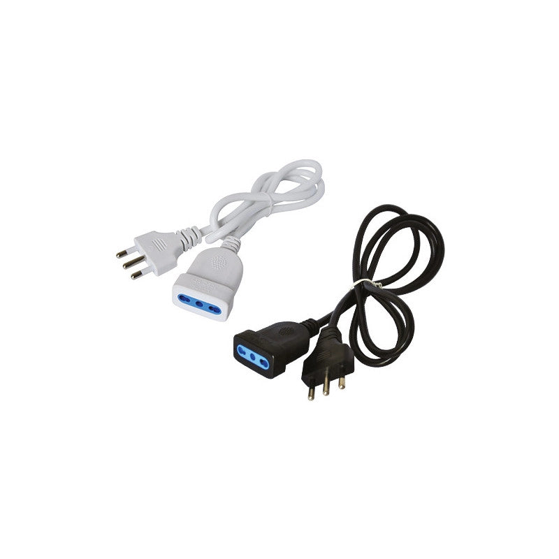 Prolunga Brixo 3×1,0 mm² – 5 m 10/16 A bipasso nera – Brixo