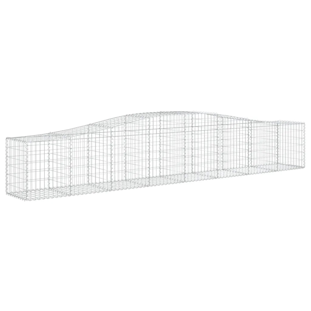 Cesti Gabbioni ad Arco 2 pz 400x50x60/80 cm Ferro Zincato