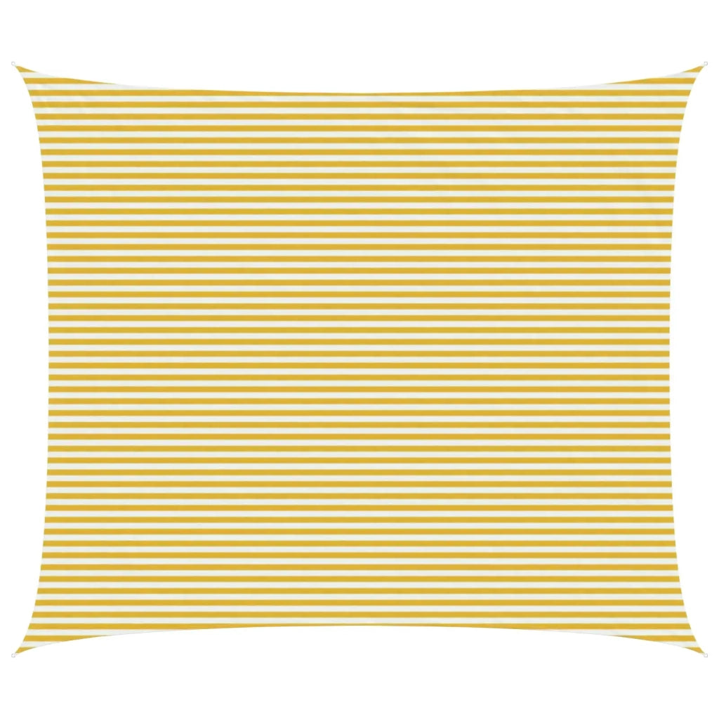 Vela Parasole | Telo Ombra | Vela da ombra Giallo e Bianco 6 x 7 m HDPE