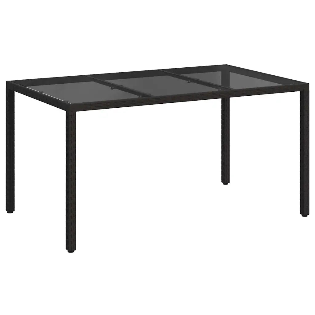 Tavolo da Giardino Nero 150 x 90 x 75 cm polyrattan 362540