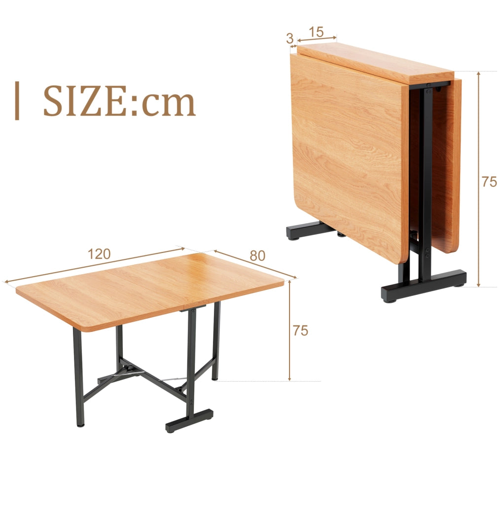 Tavolo da pranzo allungabile e pieghevole; MDF; colore rovere bianco americano