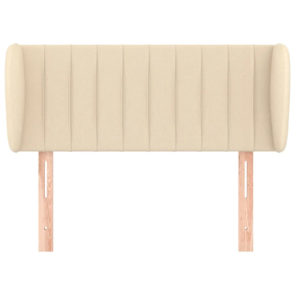 Testiera | Testata ad Orecchio Crema 103x23x78/88 cm in Tessuto
