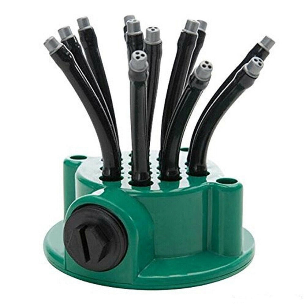 Trade Shop - Spruzzatore Acqua Giardino Irrigatore 360 Gradi Rotante 12 Tubi Innaffia Prato -