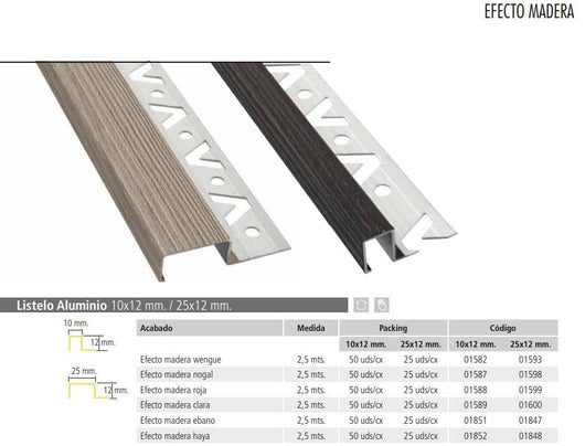 Listello effetto legno 25x12 hay a