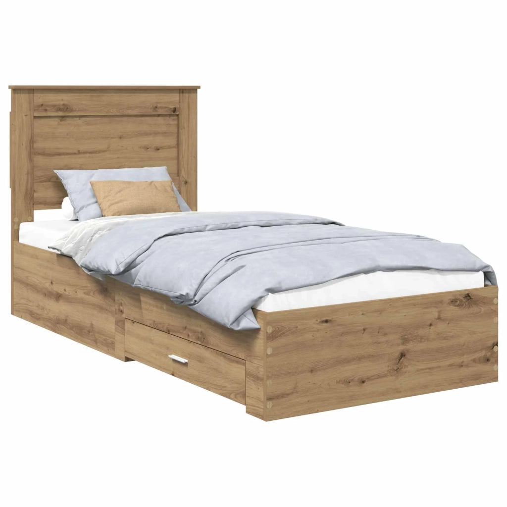 Struttura del letto con cassetto con testiera Legno multistrato 3410357