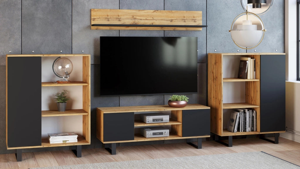 Libreria Fondi - Gambe in metallo Gold Craft Rovere
