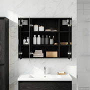 Mobiletto per specchio da bagno Rovere Nero 73,5 x 16 x 62,5 cm 889168