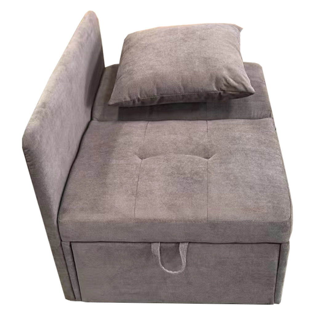 Divano Letto Multifunzione 3 in 1 ¨C MINIMAL ¨C Tessuto Lino, Schienale Regolabile