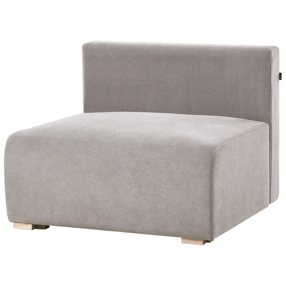 Divano componibile in tessuto grigio imbottito con funzione letto e contenitore Stile minimalista