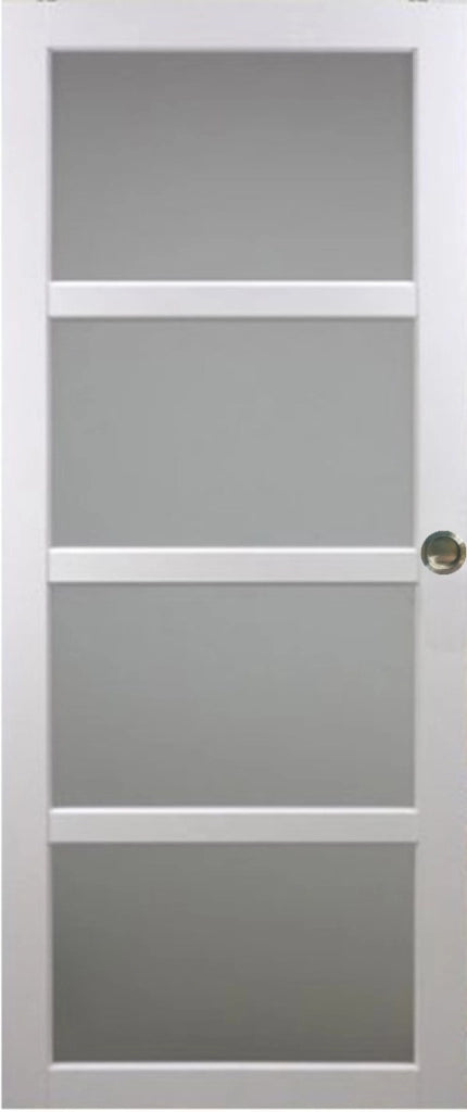 Porta scorrevole Tana bianca larghezza 63 + 2 gusci installati