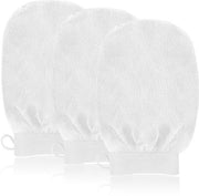 Kit di esfolianti per mani, set di 3 guanti esfolianti per corpo, bagno, SPA, esfolianti a doppia faccia, schiuma abrasiva profonda, rimuove la pelle morta, guanti per scrubbiere profonda del corpo.