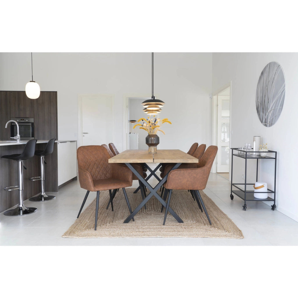 Tappeto Rettangolare Bombay, Marrone, Juta, 240x180x1 cm