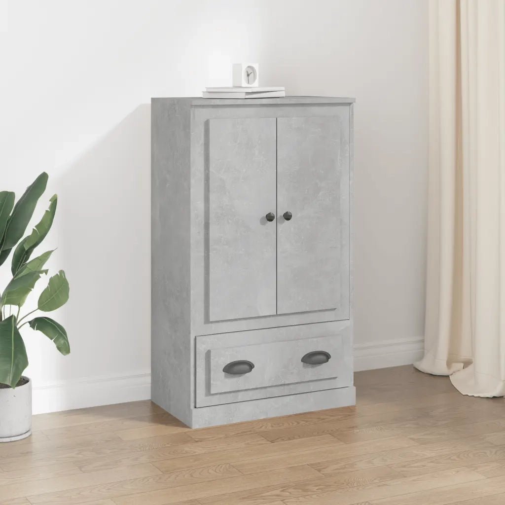 Credenza Grigio Cemento 60x35,5x103,5 cm in Legno Multistrato 816300