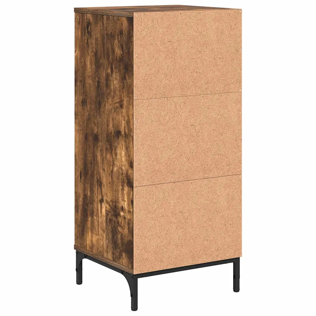 Mobile da Bagno con cassetto Rovere fumé 39,5 x 36 x 88 cm