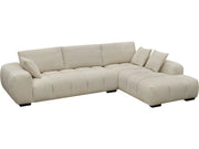 Divano angolare in tessuto "Monceau" - 3 posti - Beige