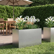 Vaso da giardino Argento 80 x 30 x 50 cm Acciaio Inox 8005604