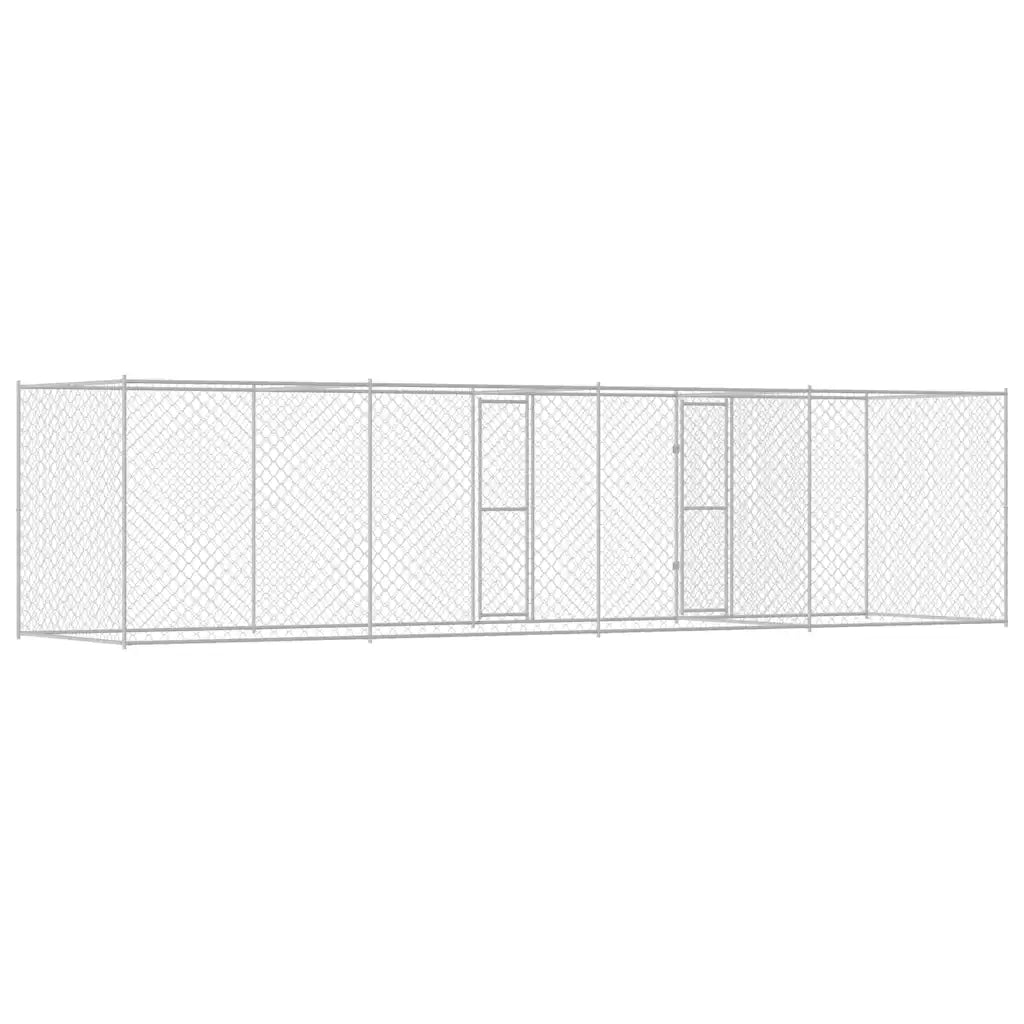 Gabbia per cani Argento 600 x 200 x 200 cm Acciaio zincato
