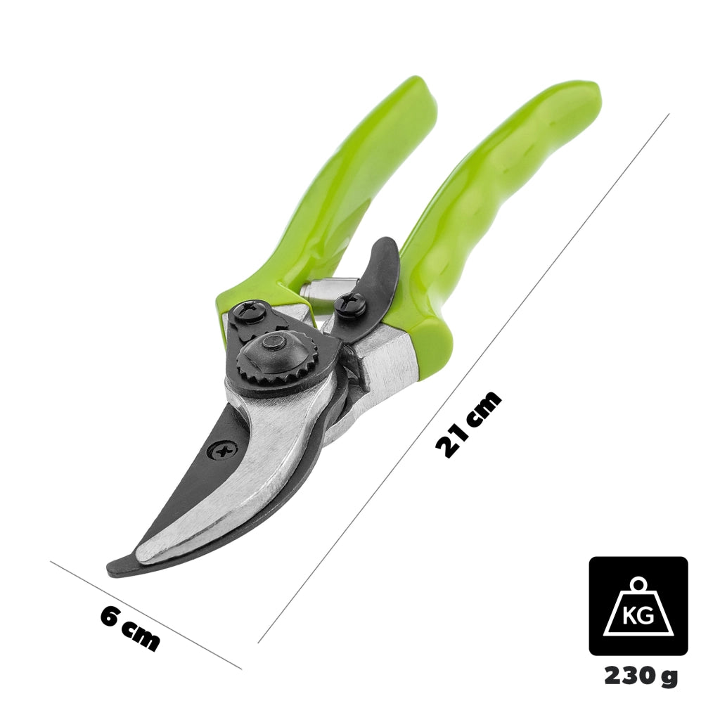 Forbici da potatura a incudine KADAX per rami di arbusti, 21 cm, manuali, affilate, leggere.