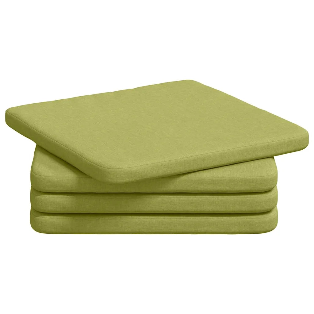 Cuscini per Seduta 4 pcs Verde chiaro 40 x 40 x 3 cm Tessuto