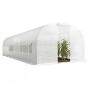Serra da giardino tunnel ¨C zephmum ¨C 24m2 bianco in acciaio