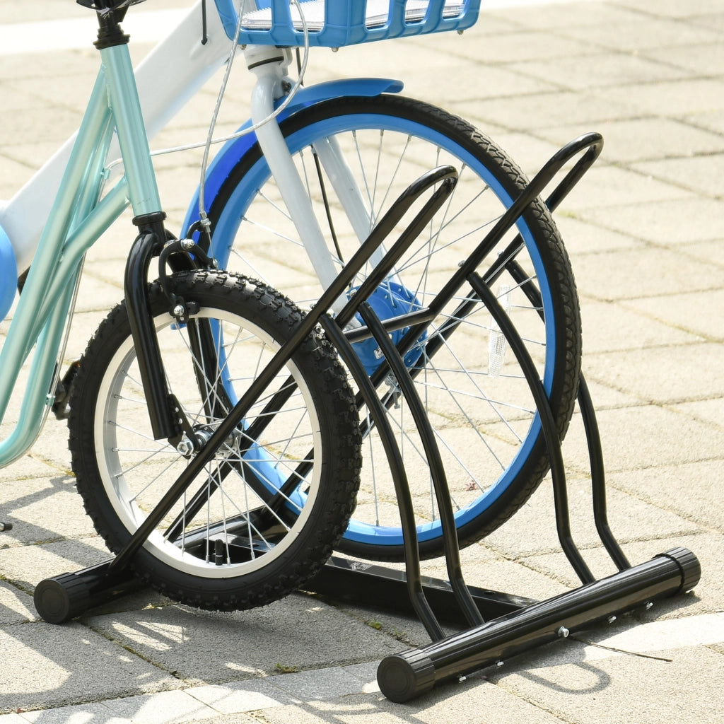 Sostegno Biciclette 2 Posti ¨C zephmum ¨C Nero 60x54x57 cm