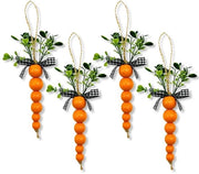 Set di decorazioni di Pasqua di 4 pezzi - Fiori di legno - Forma di radice - Appesi per alberi - Sostenibili - Decorazioni per Pasqua - Decorazioni di Pasqua