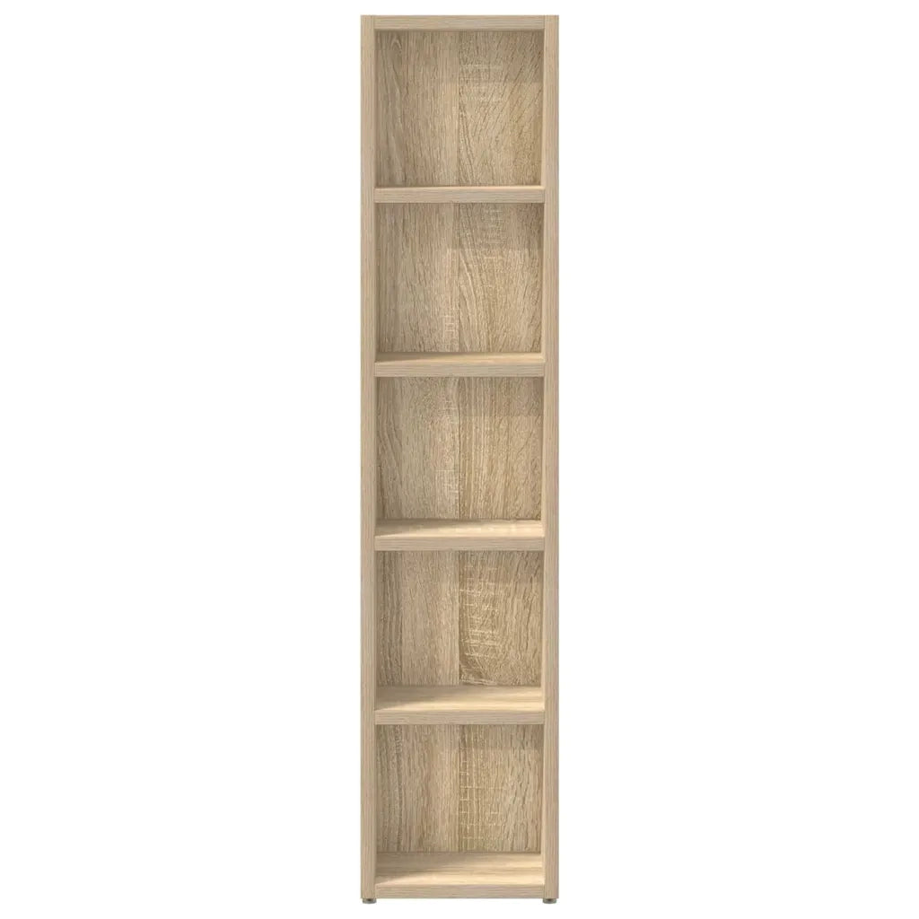 vidaXL Mobili Porta CD 2pz Rovere Sonoma 21x16x93,5 Legno Multistrato