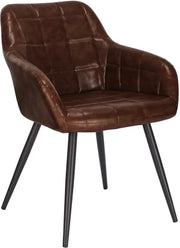 Sedia da Ufficio - Sedia da Sala da Pranzo - Sedia da Sala - Sedia da Sala da Pranzo - Sedia da Sala - Sedia da Sala da Pranzo - Colore Marrone - Pelle Artificiale