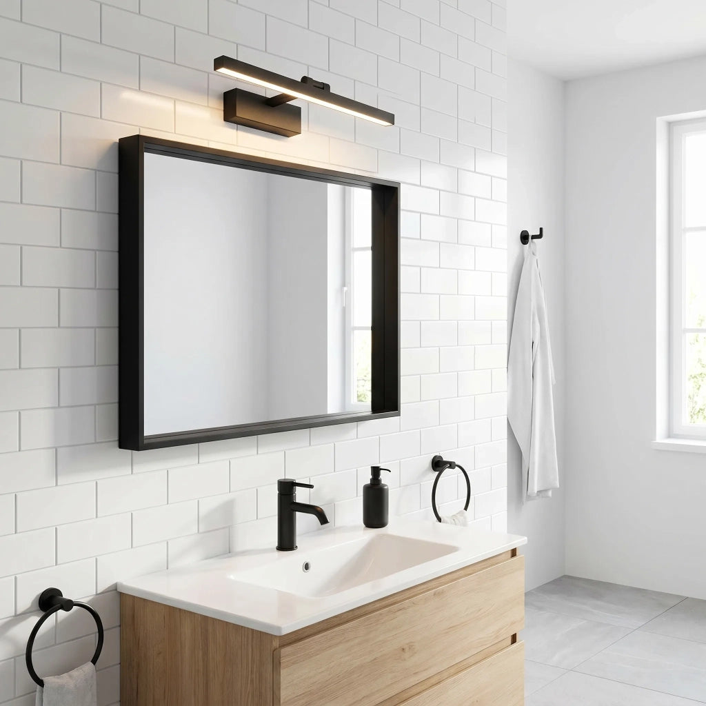 Applique Da Bagno Led APP1866-1W 40 Cm Black