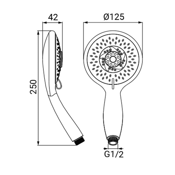 Doccino serie nexus a 5 getti, cromato