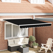 Tenda retrattile manuale  nera 350x250 cm