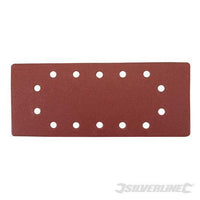 Fogli di levigatura 1/2 a fissaggio strappo pre-forati in ossido di alluminio varie grane silverline - 10 pezzi / 120