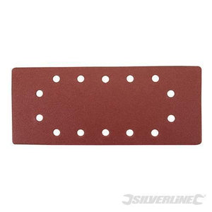 Fogli di levigatura 1/2 a fissaggio strappo pre-forati in ossido di alluminio varie grane silverline - 10 pezzi / 120