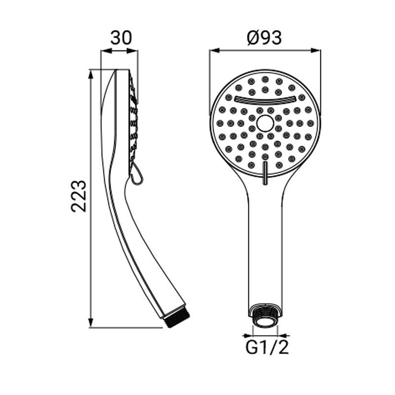 Doccino serie ninfea 2 getti cromato