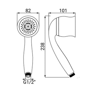 Doccino serie windgate 2 funzioni cromato