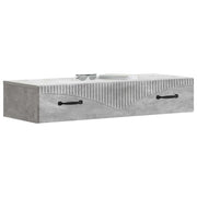 Tavolino da Parete Laterale | Tavolo laterale | Tavolino Grigio Cemento 87,5 x 34,5 x 17 cm