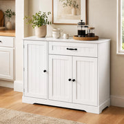 Credenza moderna con 3 porte e 1 cassetto; MDF bianco