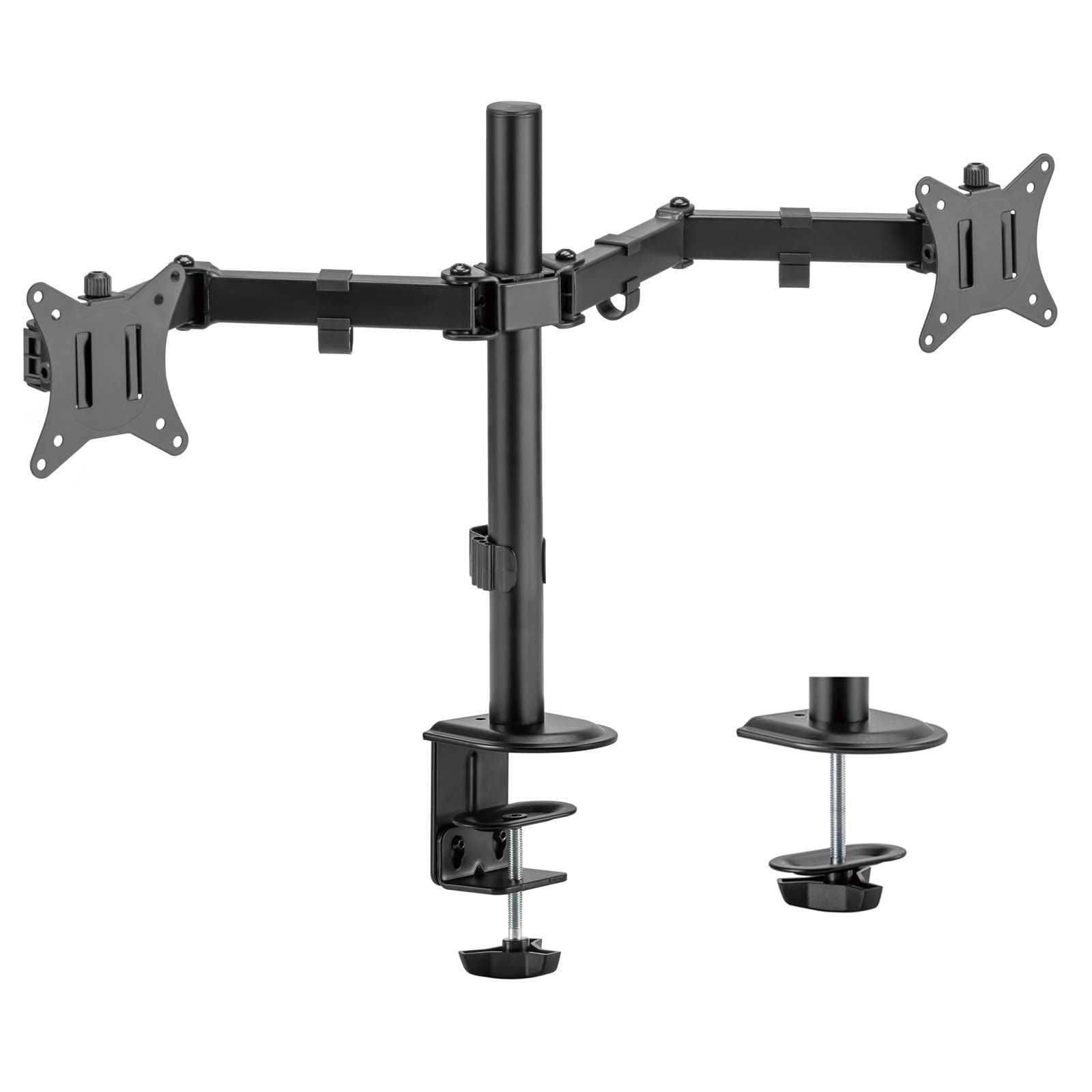 Toboli Postazione doppio monitor, Supporto per 2 schermi max 32", conforme a VESA 75/100