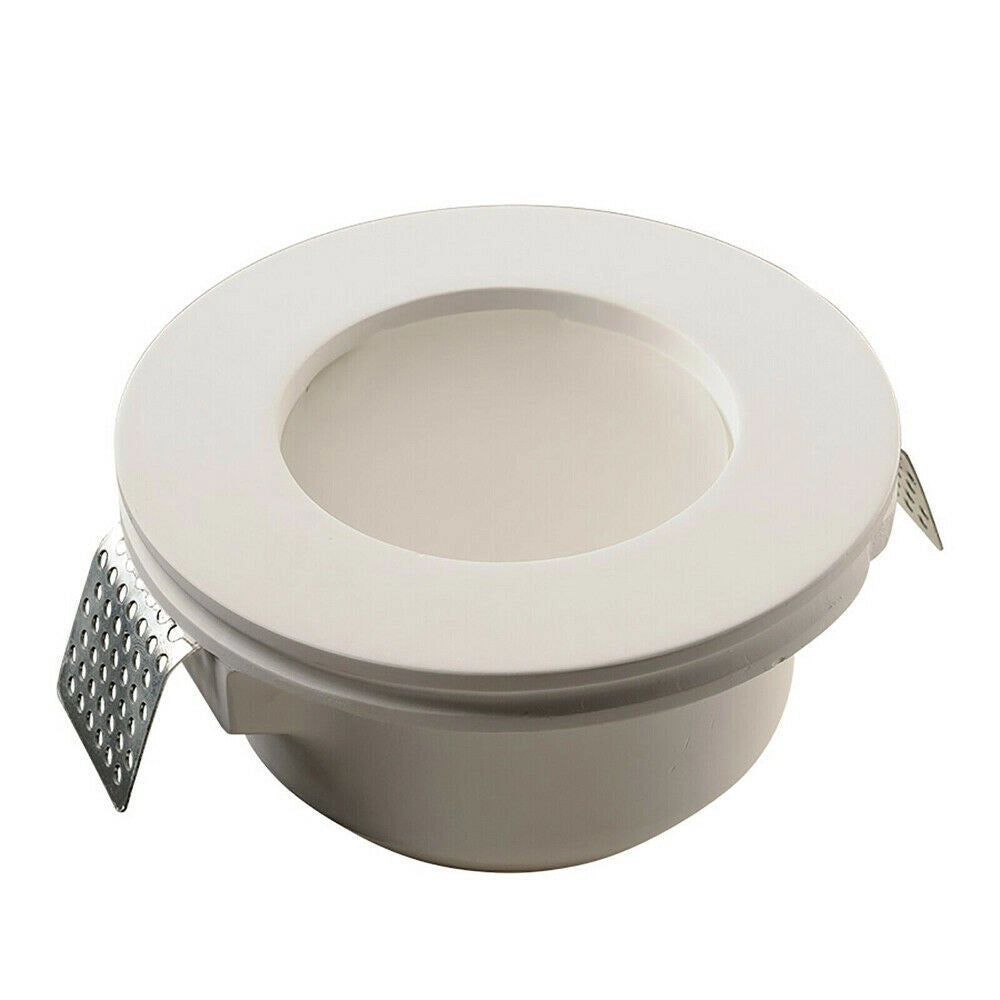 Trade Shop - Portafaretto Gesso Incasso A Scomparsa Supporto Faretto Tondo Con Vetrino Gs-15 -