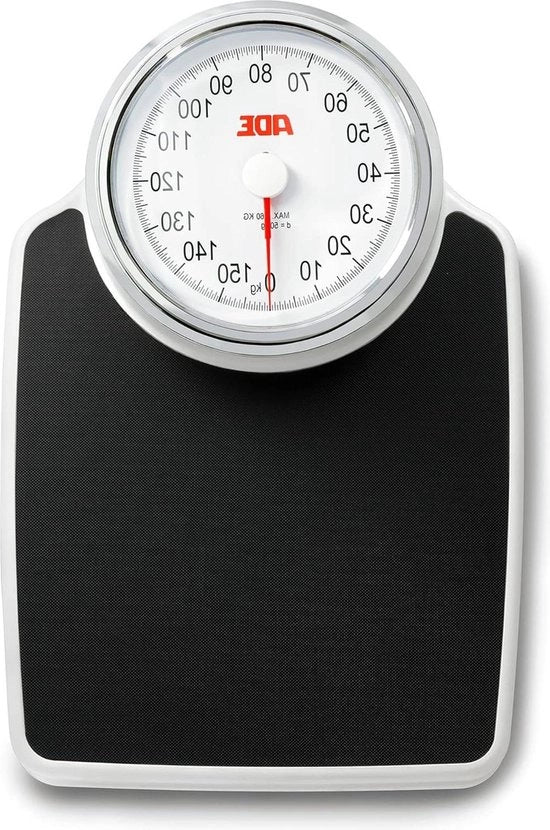 Ponderosimeter Bilancia meccanica per persone M308800 Clinica - Ponderosimeter analogo XL particolarmente preciso - Superficie di bilanciamento antiscivolo grande e robusta scatola metallica look retro