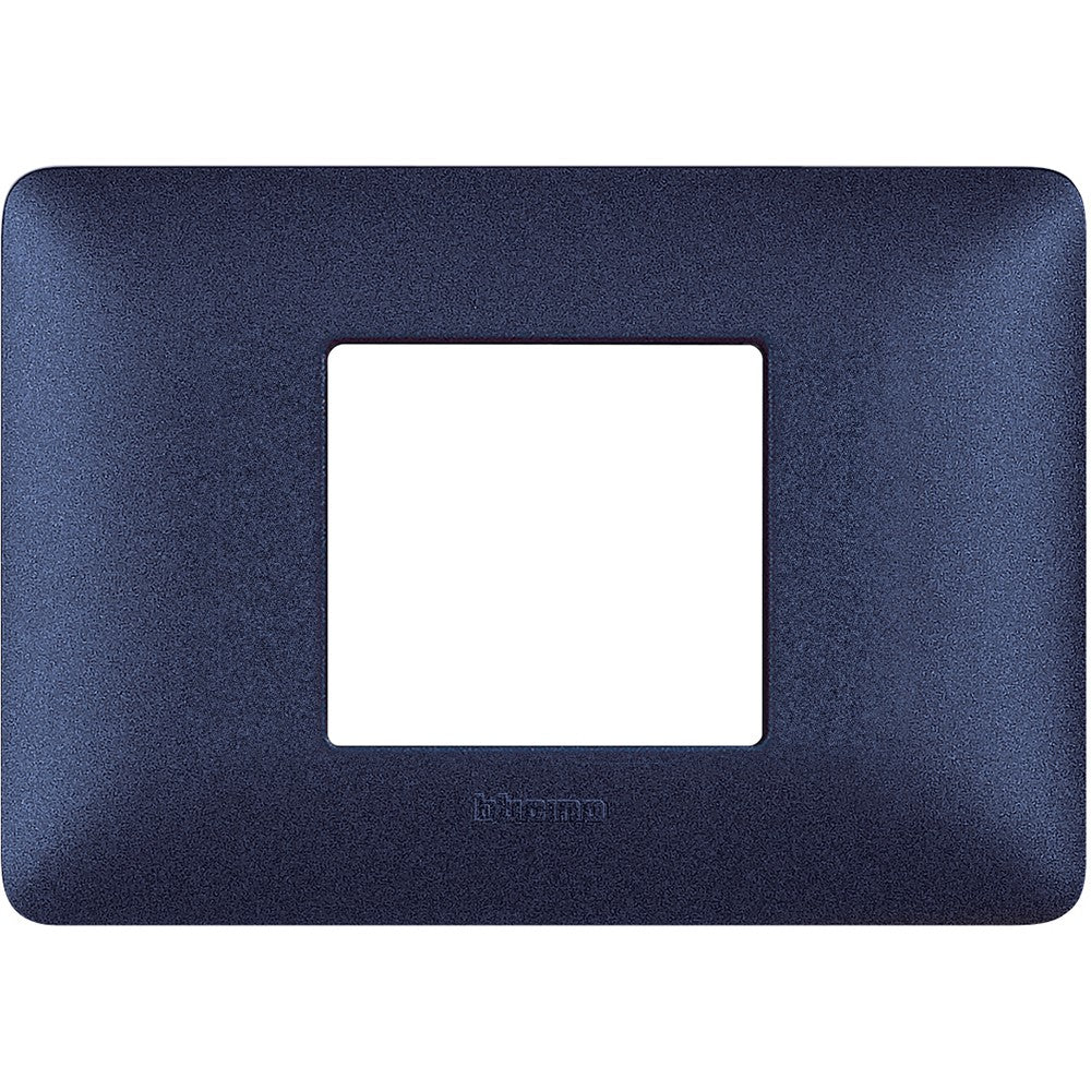 Placca Bticino Matix 2 moduli centrati blu mercurio AM4819TBM